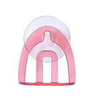 Porte-éponge à ventouse rose, vue de face