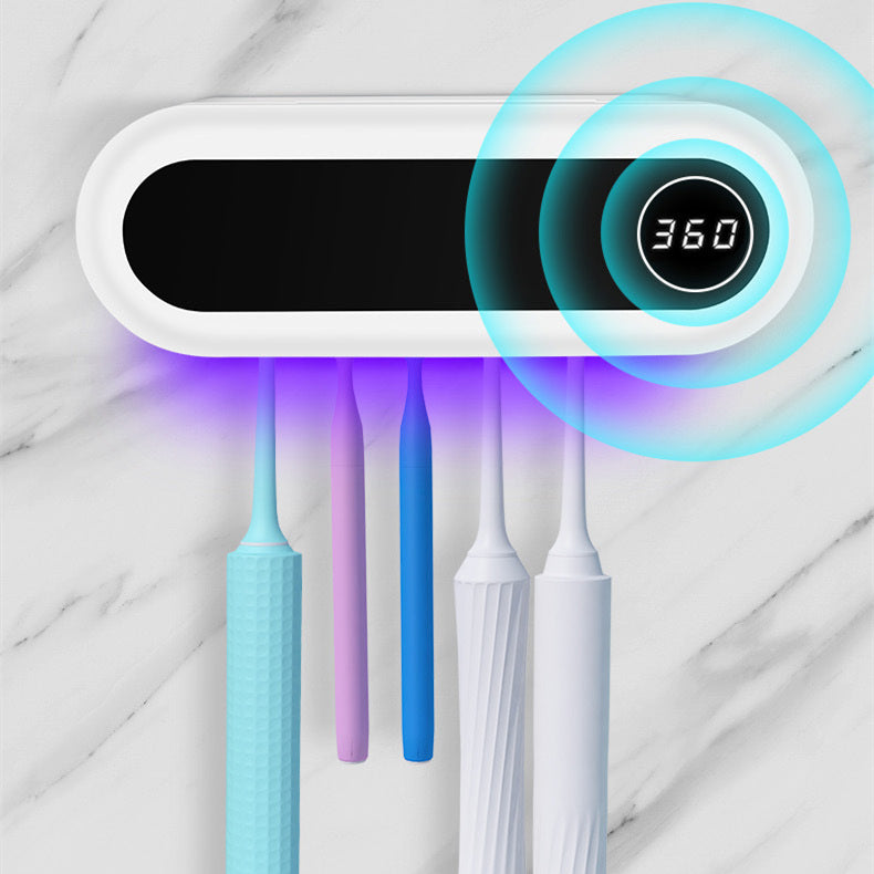 Porte-brosses à dents mural à lumière UV