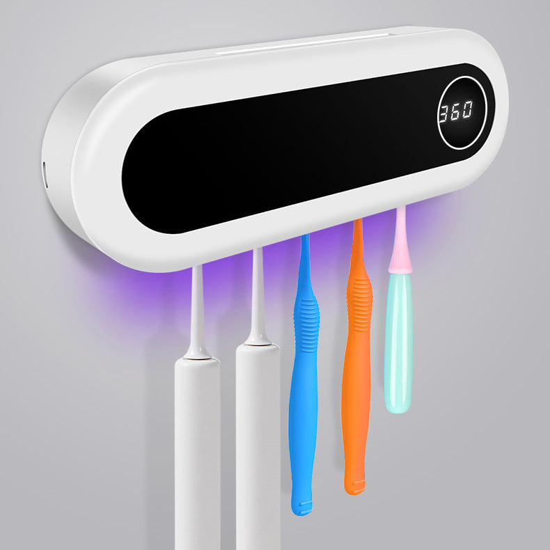 Porte-brosses à dents mural à lumière UV