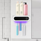Porte-brosses à dents mural à lumière UV