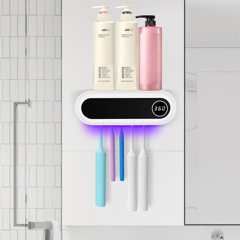 Porte-brosses à dents mural à lumière UV