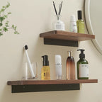 Étagère murale en noyer sans perçage (30 cm)