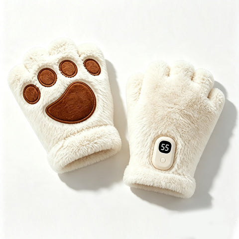 Mitaines chauffantes patte de chat