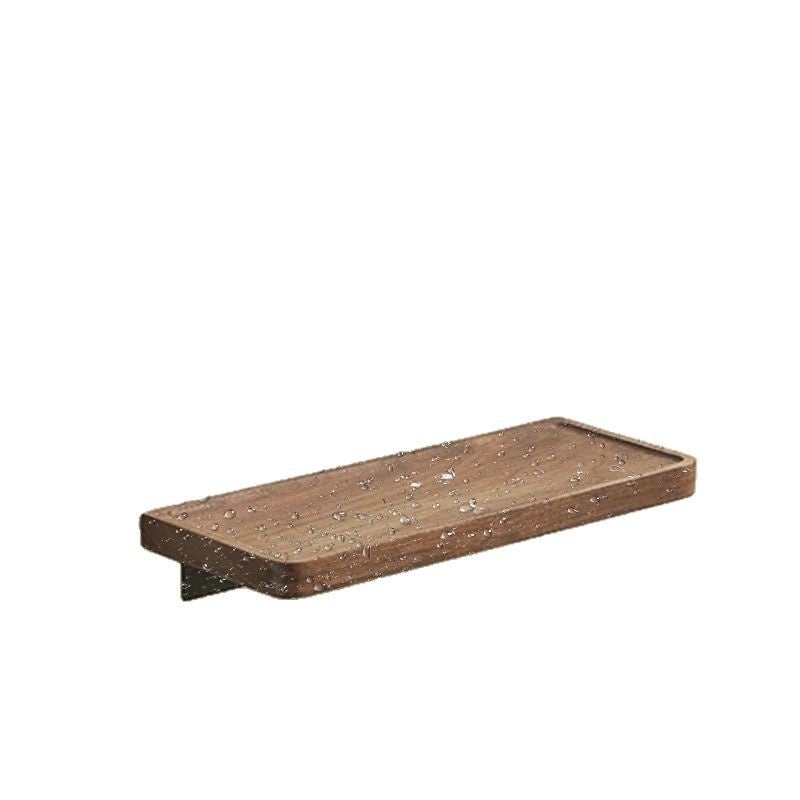 Étagère murale en noyer sans perçage (30 cm)