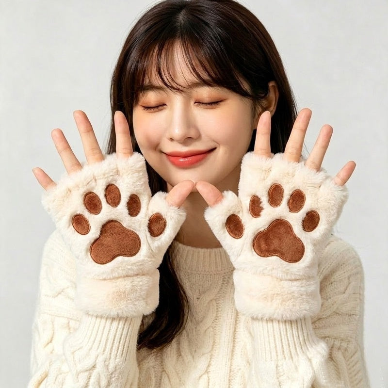 Mitaines chauffantes patte de chat